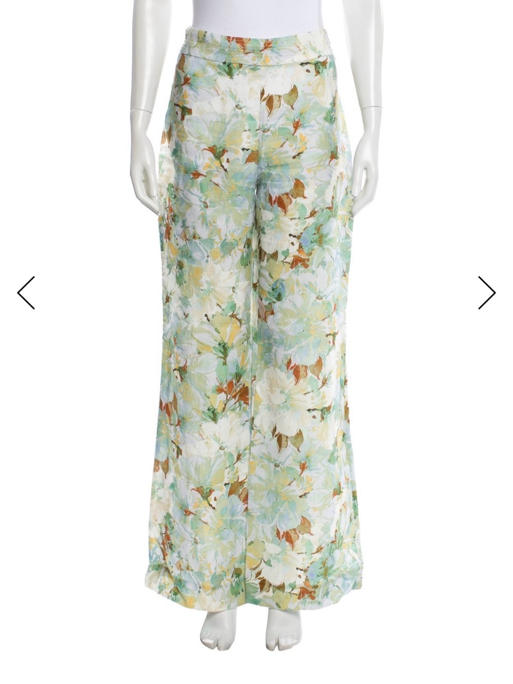 Cara Cara Claudine Wide-Leg Linen Floral Pants NWT